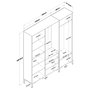 Hanah Home Soporte para el pasillo EA154 - 4498 Nogal y blanco